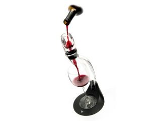 Wine Tower in Use (with Aerator & Wine Glass which are not included)