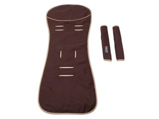 LulyBoo Comfy Ride Reversible Pad + Strap Cover   Chocolate/Vanilla