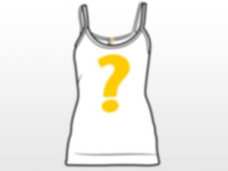 no we re not selling a blurry question mark ladies tank it s a random 