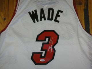 DWYANE WADE 2012 NBA FINALS PSA/DNA SIGNED MIAMI HEAT ADDAS JERSEY 