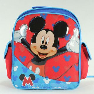 Disney Mickey Mouse Print 12 Small Toddler Backpack   Book Bag Boys 