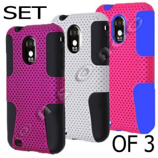 3X Hard Case Cover Rubber Skin For Samsung Galaxy S II 4G S 2 Boost 