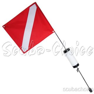   Diving Spearfishing Free Dive Flag 12.5 x 15.25 w/ Weight Float 4ft