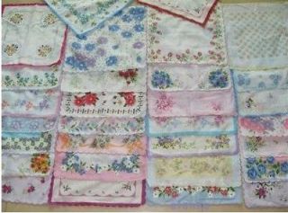 New Lot of 19 pcs cutter craft ladys girls floral hanky 