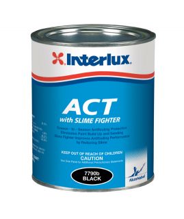 interlux act fiberglass bottomkote boat paint black qt time left