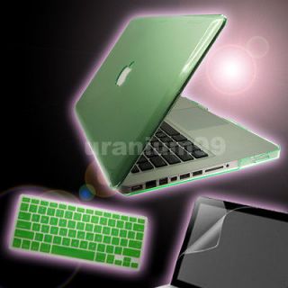 15 15.4 MacBook Pro Crystal Hard Case GREEN+ Keyboard Cover + Screen 
