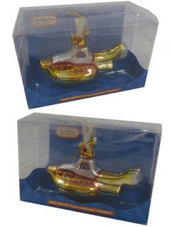 The Beatles Yellow Submarine Glass Ornament [Ideal For Christmas 