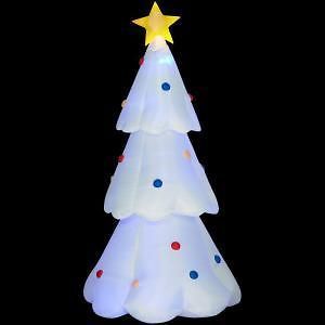 ft COLOR CHANGING WHITE CHRISTMAS TREE W/REMOTE LIGHTED YARD 