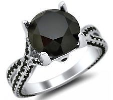 black diamond engagement ring in Engagement & Wedding