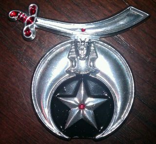 shriners cut out car emblem in silver 
