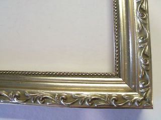 Bright Silver Victorian Wood Picture Frame Custom Made Standard 