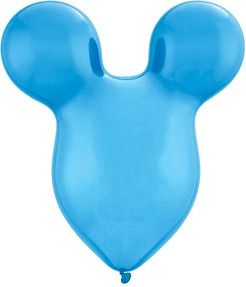 MICKEY MOUSE EARS Head 15 Light BLUE Party LATEX Helium Quality 