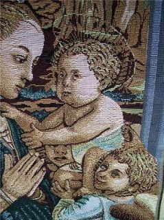 Catholic Gift Madonna And Child Christ Jesus & Angels Tapestry 