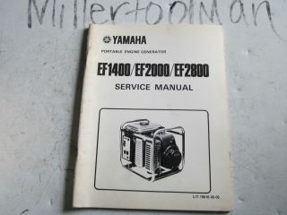 yamaha ef1400 ef2000 ef2800 generator service manual 