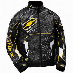 Castle X Racewear Press Switch Jacket sizes Large thru 2XL Yellow Ski 