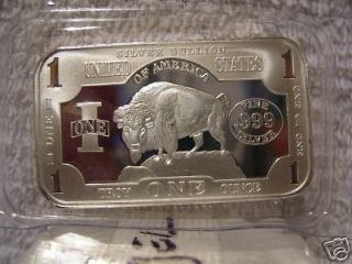 classic buffalo 1 oz silver art bar bars 999 bullion