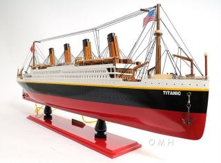 Lighted RMS Titanic Ocean Liner 32 Wooden Display Model Cruise Ship 