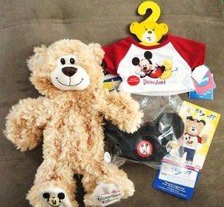 Build a Bear Downtown Disney Exclusive 16 Bear + Mickey Outfit + BC 