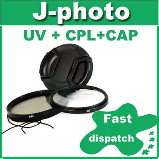 58mm UV + CPL Filter LENS Cap for Canon 450D 500D 550D 600D 650D 1100D