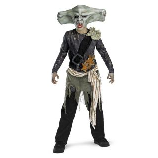 Maccus Sharkman Pirates Of The Caribbean Child Costume & Mask Size 14 