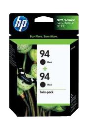 hp 94 twin pack c9350fn 140 black ink time left