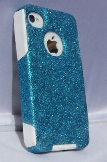 Glitter Customized Otterbox Commuter Series For iPhone 4/4S  Peacock 