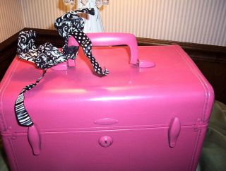 VINTAGE SAMSONITE SUITCASE LUGGAGE CARRY ON TRAIN CASE PINK CHIC 