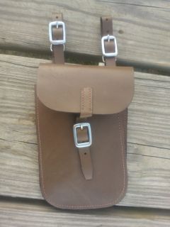 leather saddle bag for english or australian saddle time left