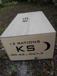 wwii ww2 k ks ration crate box reproduction time left