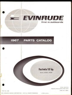 1967 evinrude 18 hp outboard motor parts manual time left