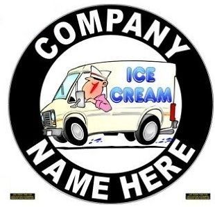12 Personalized Ice Cream Truck Decals with Your Company Name