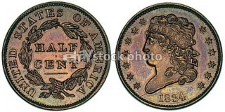 1834, Classic Head Half Cent