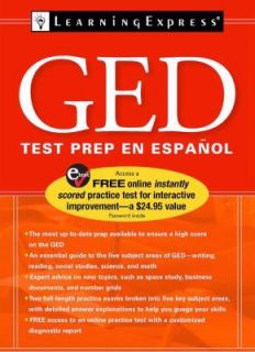 GED Test Prep en Espanol by LearningExpress Editors 2009, Paperback 