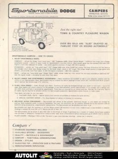 1974 sportsmobile dodge van camper brochure  11 99 buy it 