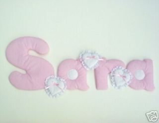 heart name nursery wall decor hanging fabric letters time left