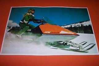 74 SKIROULE RTW SNOWMOBILE POSTER Vintage Rotary RT W sno machine