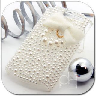 3D Bling Pearl Hard Skin Case Back Cover Huawei Ideos X5 U8800 / AT&T 