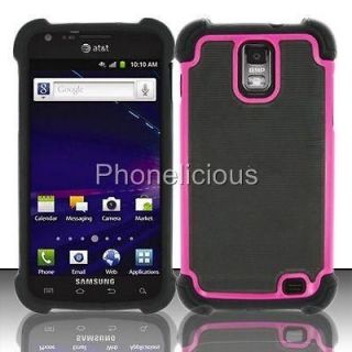 PINK TRIPLE LAYER HYBRID CASE COVER SAMSUNG GALAXY S 2 4G LTE I9210 