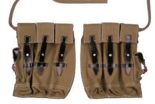 reproduction ww2 tan canvas mp44 pouches  49