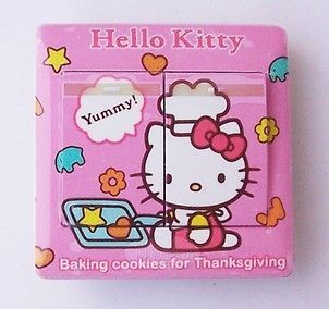 us08 furniture light switch panel sticker hello kitty time