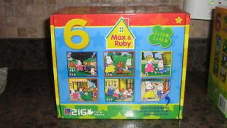 MAX & AND RUBY 6 Toddler JIGSAW PUZZLES RARE puzzle SET NEW IN BOX