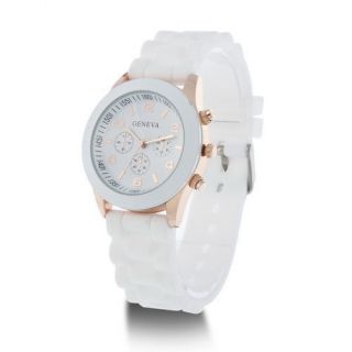 Unisex Geneva Silicone Jelly Gel Quartz Analog Sports Wrist Watch 