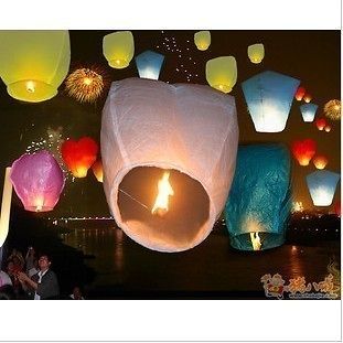 100x new Sky fire Chinese lanterns for outdoor party&wedding PW#038
