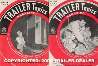 1940s Mobile Home 21 Vintage Trailer Magazines Spartan Vagabond Fan 