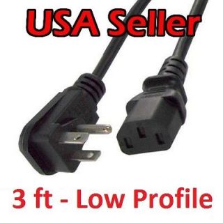   Plug Power Cord/Saver   3ft   Low Profile AC Cable, 90 Degree Angle