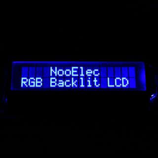 16x2 Character LCD, 5V RGB Backlight, Negative Mode (RGB on Black 