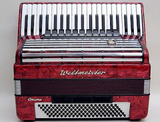   German Piano Accordion Weltmeister Consona 120 bass with case . NEW