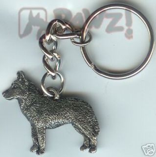 siberian husky dog pewter keychain key chain ring new time