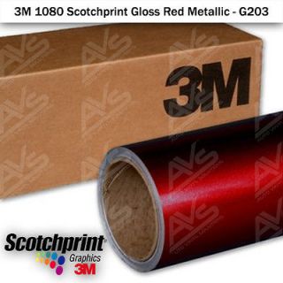 3M 1080 Gloss Red Metallic Vinyl Car Wrap Decal Roll   4in x 6in 