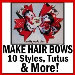 How To Make Hair Bows Custom Boutique HAIRBOW Instructions CD FREE 